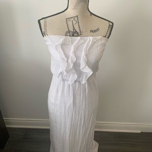 White halter dress